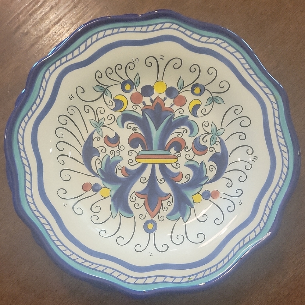 PIER 1 IMPORTS SAN MARINO SALAD PLATES BLUE/WHITE